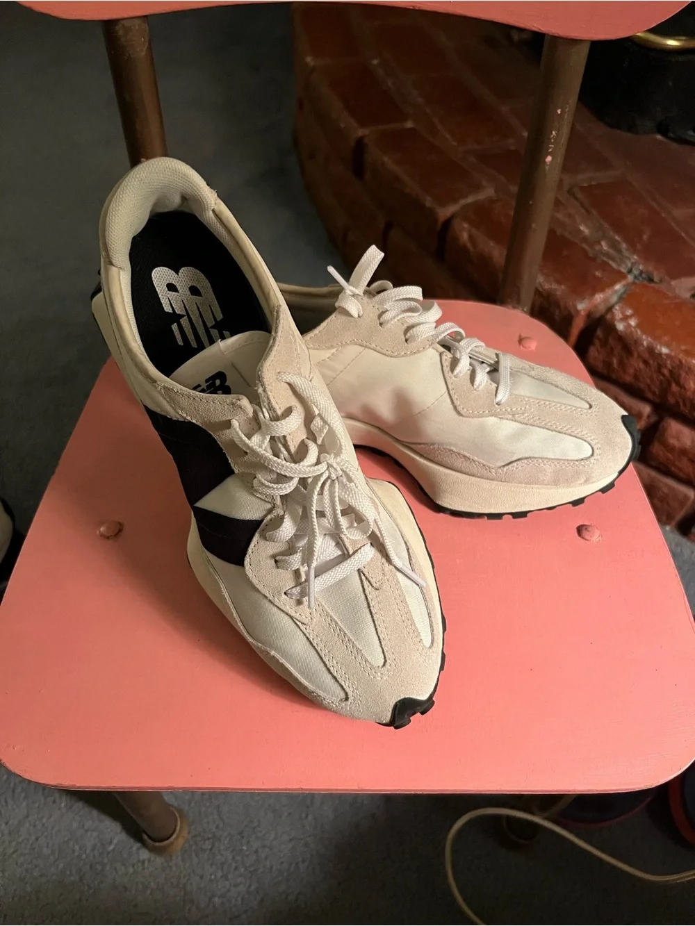 New Balance Women’s White Sneakers with Black “N' Accent